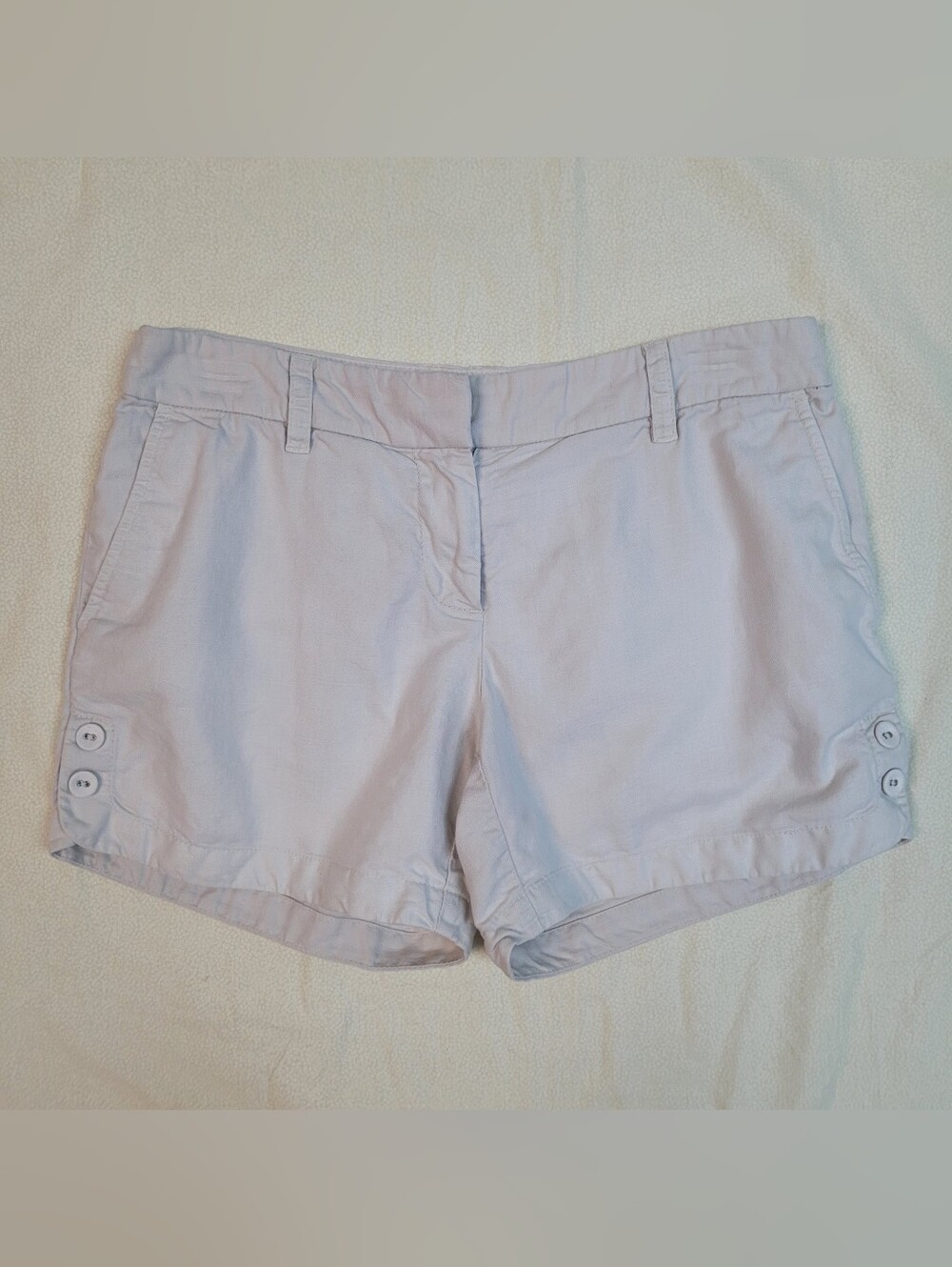 J.Crew Size 2 Casual Khaki Shorts Linen Cotton, Nautical Beach Summer Preppy